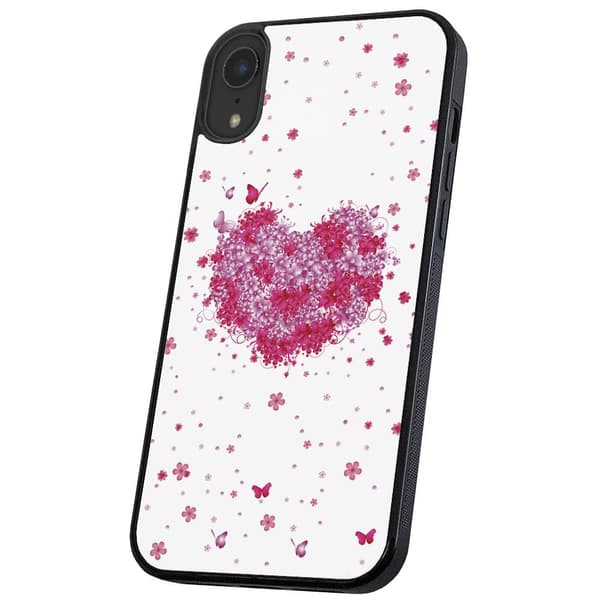 iPhone XR - Cover/Mobilcover Blomsterhjerte
