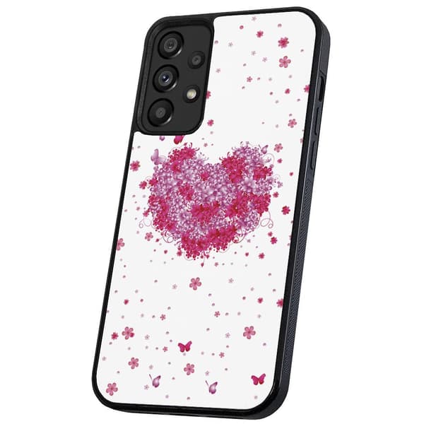 Samsung Galaxy A33 5G - Deksel/Mobildeksel Blomsterhjerte
