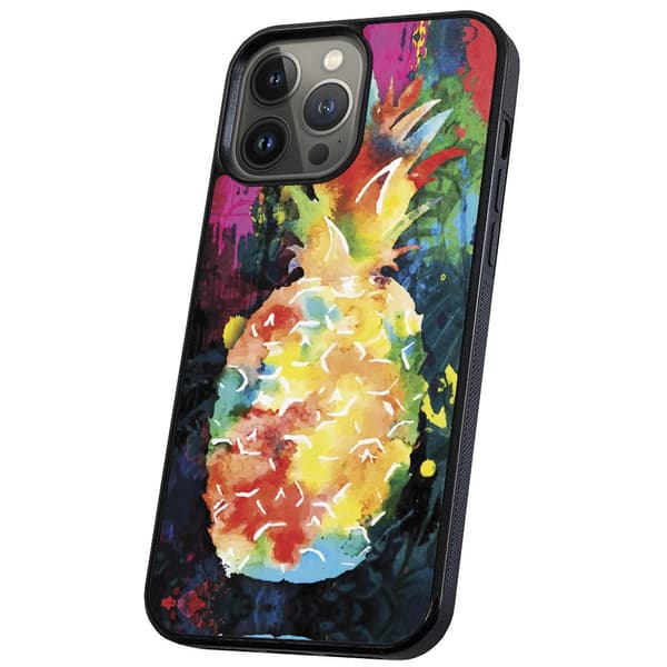 iPhone 13 Pro Max - Cover/Mobilcover Regnbue Ananas
