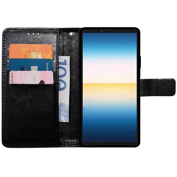 Lompakkokotelo 3-kortti Sony Xperia 10 IV - Musta