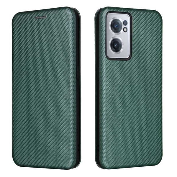 OnePlus Nord CE 2 5G Flipfodral Kortfack CarbonDreams Grön