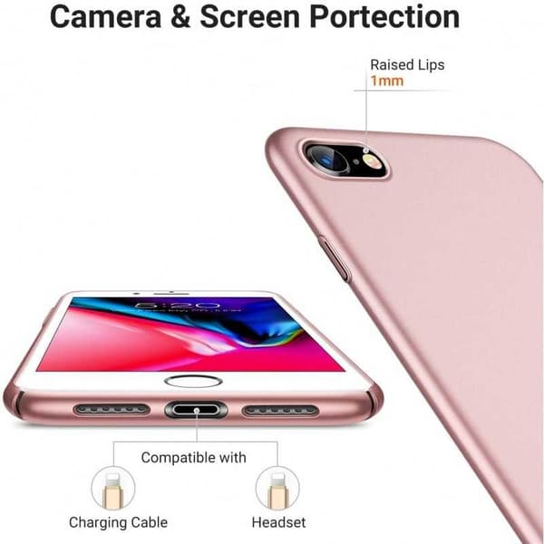 iPhone 7 / 8 / SE(2020 & 2022) Ultratunt Lätt Skal Basic V2 Rosenguld