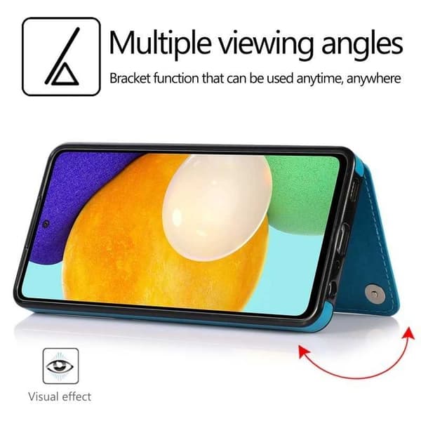 Samsung A52/A52s 4G/5G Iskunkestävä Kannen korttiteline 3-POCKET Flippr V2