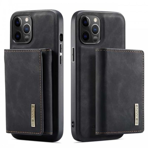 8-SLOT iPhone 13 Pro Max stødsikkert cover med magnetisk kortholder DG.MING Afmonter