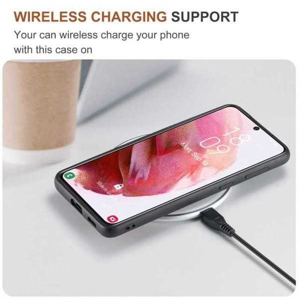 8-ROMS Samsung S22 stødsikkert dæksel med magnetisk kortholder DG.MING Afmonter