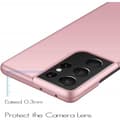 Miniatyrbillede 3 af 7: Samsung S21 Ultra tyndt letvægtsmobilcover Basic V2 Rose Gold