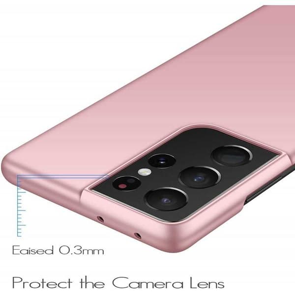 Samsung S21 Ultra tyndt letvægtsmobilcover Basic V2 Rose Gold