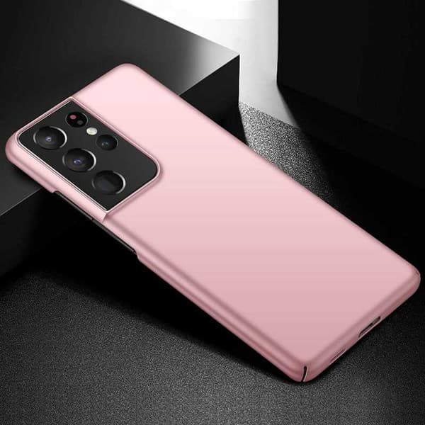 Samsung S21 Ultra tyndt letvægtsmobilcover Basic V2 Rose Gold