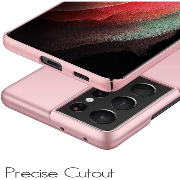 Samsung S21 Ultra tyndt letvægtsmobilcover Basic V2 Rose Gold