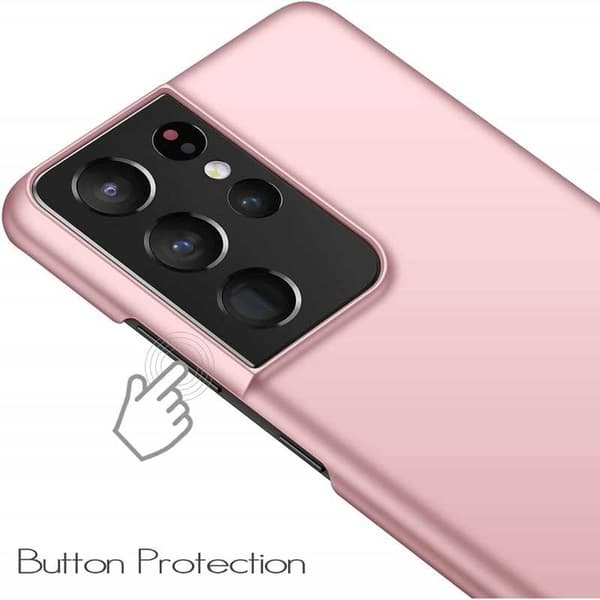 Samsung S21 Ultra tyndt letvægtsmobilcover Basic V2 Rose Gold
