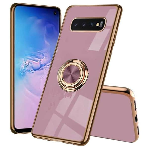 Samsung S10 Plus Elegant & stødsikkert cover med ringholder fejlfri Mörkgrön