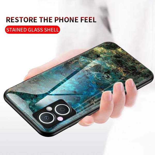 OnePlus Nord N20 5G Marmorskal 9H Härdat Glas Baksida Glassback V2