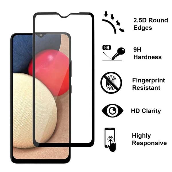 Samsung A02s FullFrame 0,26mm 9H herdet glass