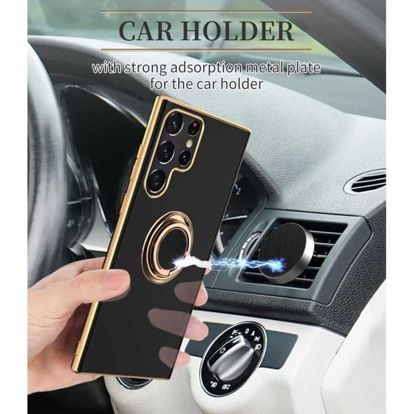 Samsung S22 Ultra Elegant & stødsikkert cover med ringholder fejlfri