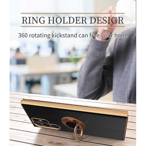 Samsung S22 Ultra Elegant & stødsikkert cover med ringholder fejlfri