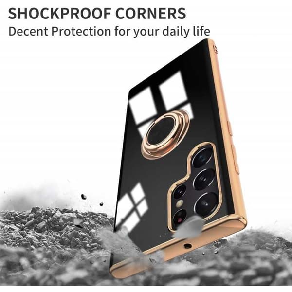 Samsung S22 Ultra Elegant & stødsikkert cover med ringholder fejlfri