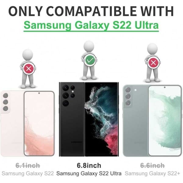 Samsung S22 Ultra Elegant & stødsikkert cover med ringholder fejlfri