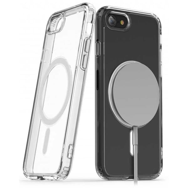 iPhone 7/8/SE (2020&2022) läpinäkyvä iskunvaimenninkotelo, MagSafe-yhteensopiva