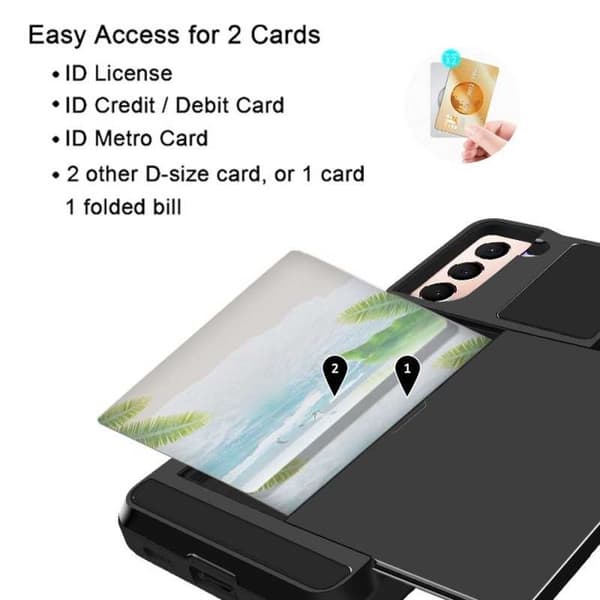 Samsung Galaxy S22 Ultra stødsikkert cover med kortrum