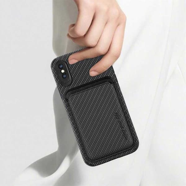 iPhone X / XS Stødsikkert etui med magnetisk kortholder Magsafe RFID