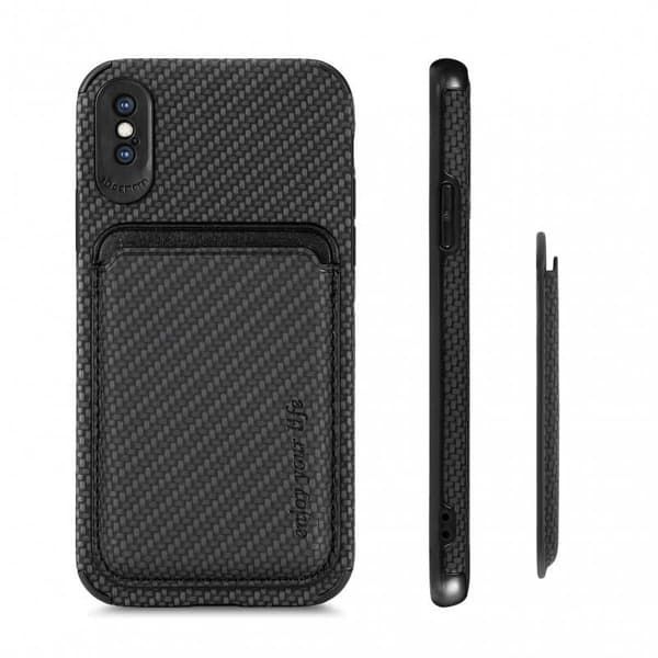iPhone X / XS Stødsikkert etui med magnetisk kortholder Magsafe RFID