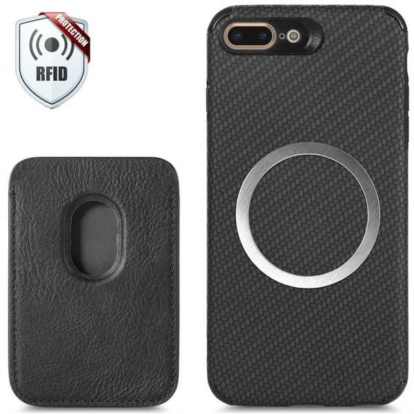 iPhone 7 Plus / 8 Plus Stødsikkert etui med magnetkortholder Magsafe RFID