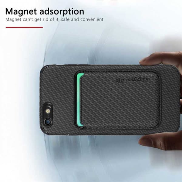 iPhone 6/6S Stødsikkert etui med magnetkortholder Magsafe RFID