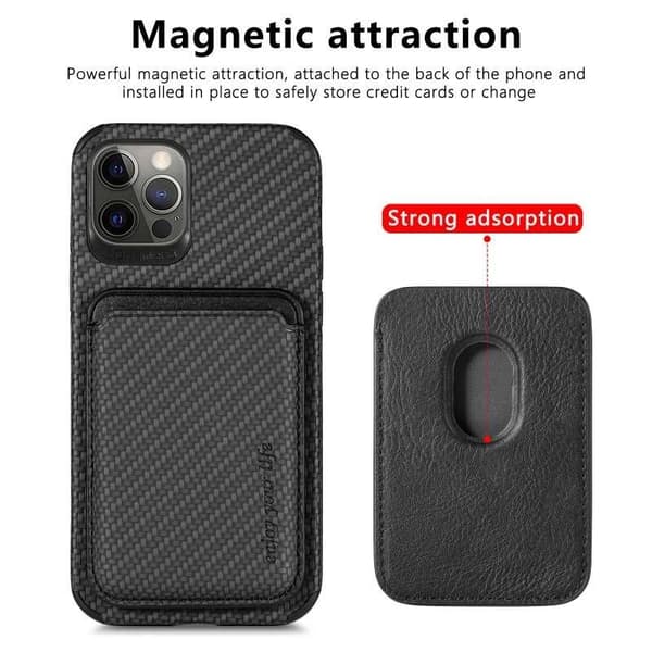 iPhone 12 Pro Max Stødsikker skal med magnetisk kortholder Magsafe RFID