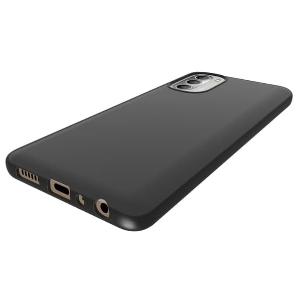 SKALO Moto G51 Matte Black Ultra-tynd TPU Cover
