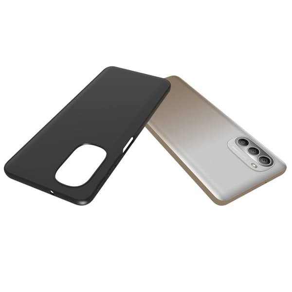SKALO Moto G51 Matte Black Ultra-tynd TPU Cover