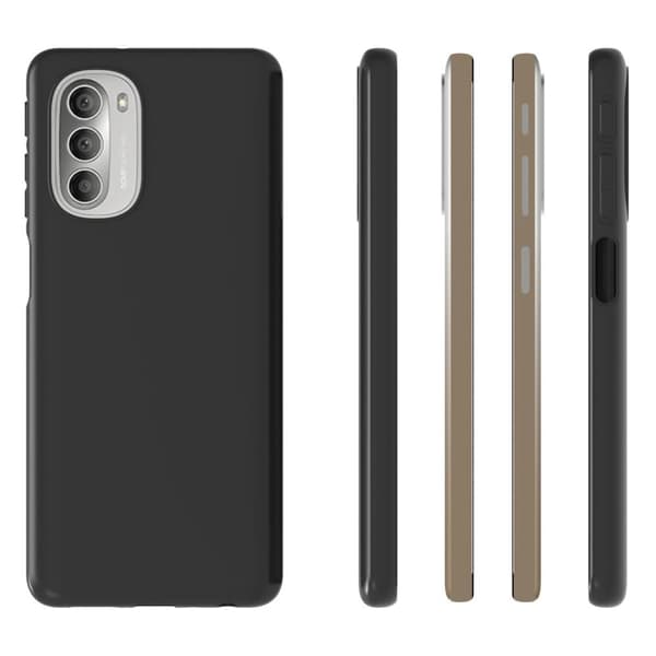 SKALO Moto G51 Matte Black Ultra-tynd TPU Cover