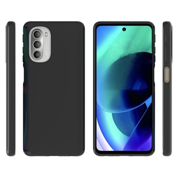 SKALO Moto G51 Matte Black Ultra-tynd TPU Cover