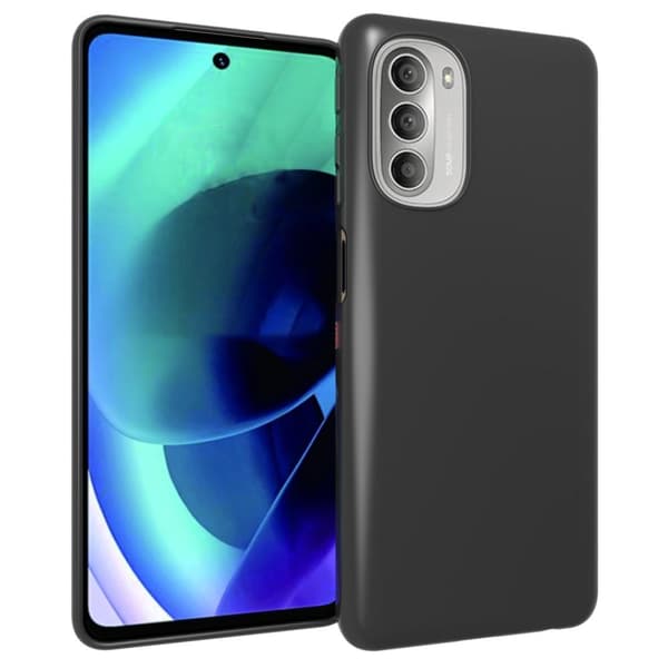 SKALO Moto G51 Matte Black Ultra-tynd TPU Cover