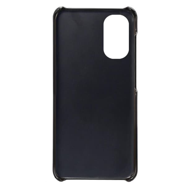 SKALO Moto G51 PU-læder Kortholder Cover - Sort