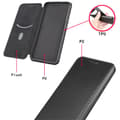 Pikkukuva 8 / 9: SKALO Moto G51 Carbon Fiber Lompakkokotelo - Musta