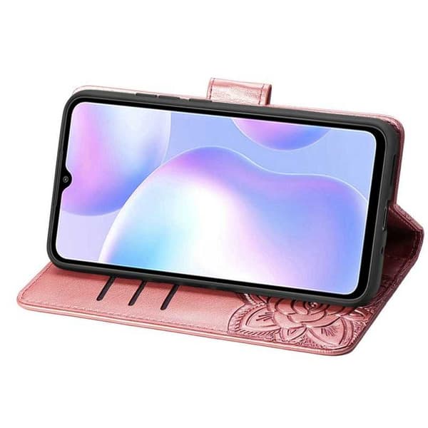 Xiaomi Redmi 9A Plånboksfodral PU-Läder 4-FACK Motiv Fjäril