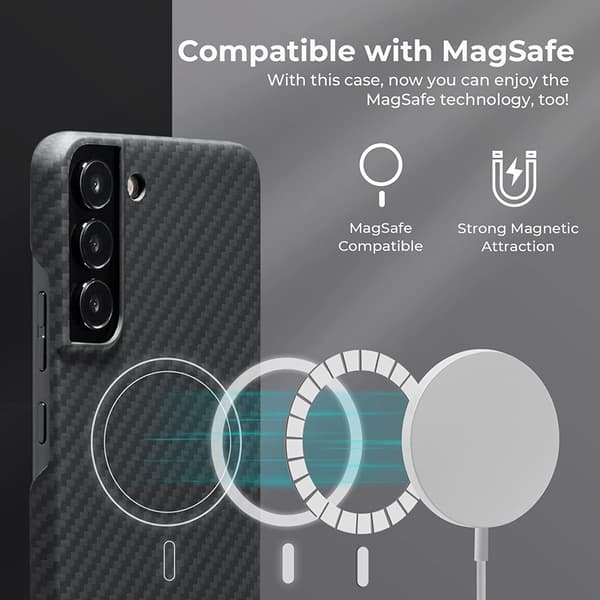 Pitaka Samsung Galaxy S22 Plus Cover MagEZ Case 2 Black/Grey Twill