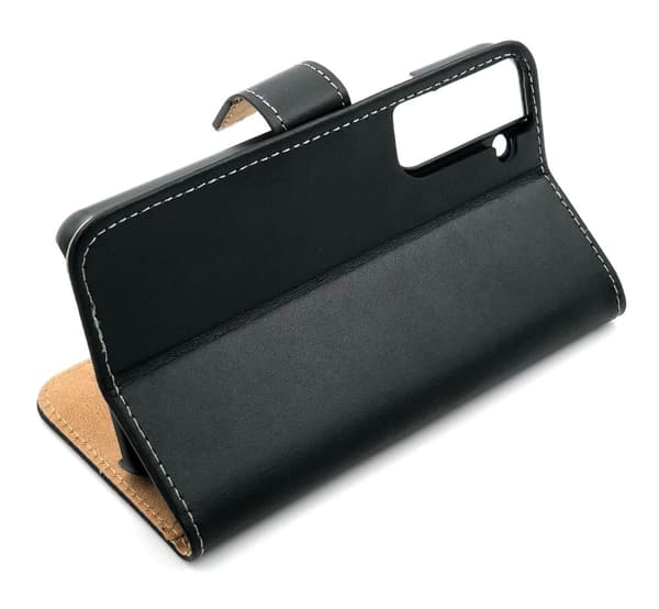 SKALO Samsung S22+ Plånboksfodral Äkta Skinn