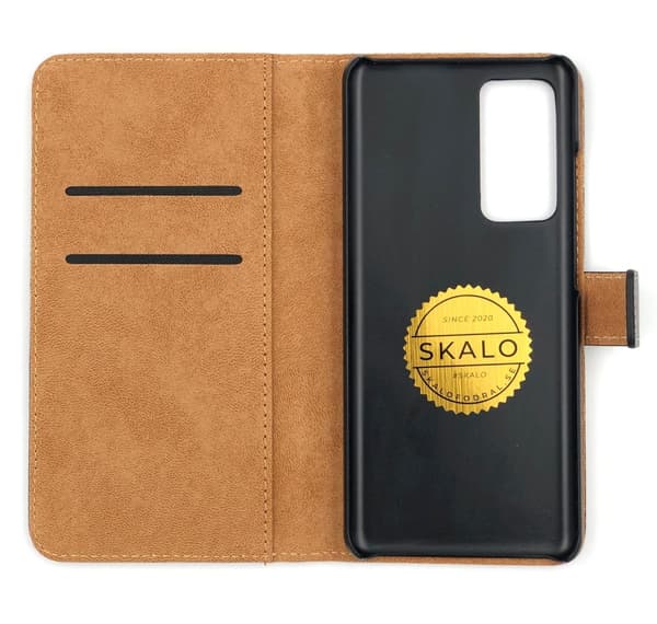 SKALO Xiaomi Redmi Note 11 Pro Flip Cover m. Pung i Ægte Læder