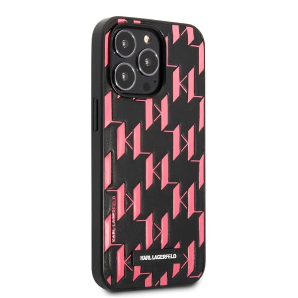 Karl Lagerfeld iPhone 13 Pro Skal Monogram Pattern Rosa