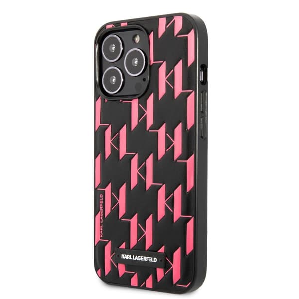 Karl Lagerfeld iPhone 13 Pro Skal Monogram Pattern Rosa