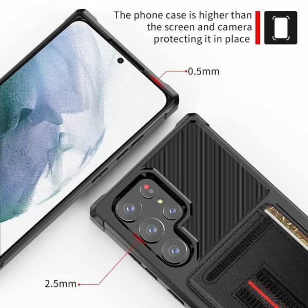 Samsung A52 / A52s 4G / 5G Stöttåligt Skal med Kortfack Solid V5