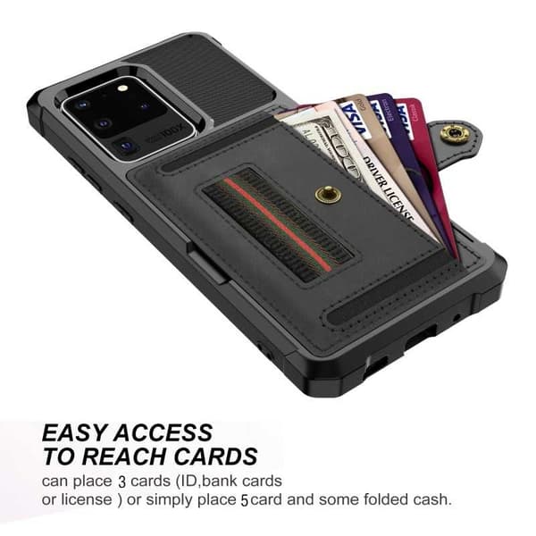 Samsung S20 Ultra Iskunkestävä kansi korttipaikalla Solid V2
