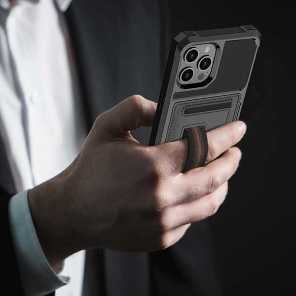 iPhone 13 Pro stødsikkert cover med kortrum Solid V5