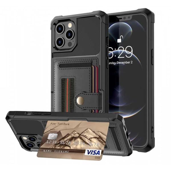 iPhone 13 Pro stødsikkert cover med kortrum Solid V5
