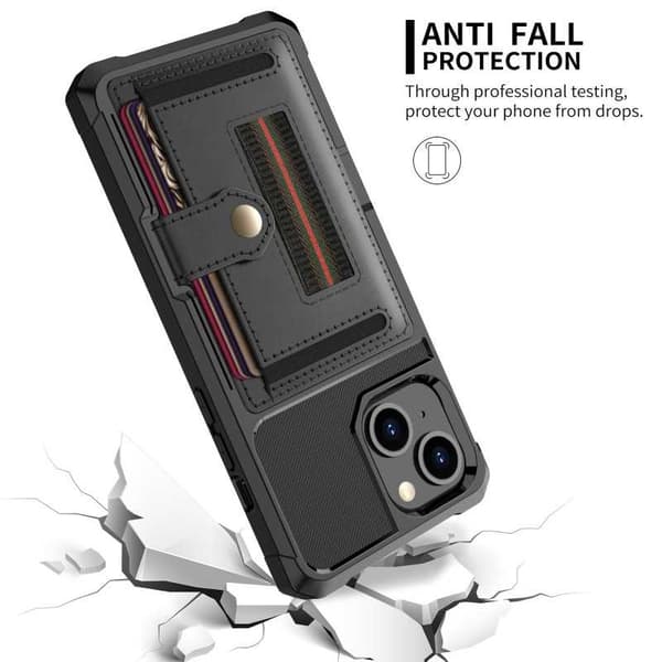 iPhone 13 stødsikkert cover med kortrum Solid V5