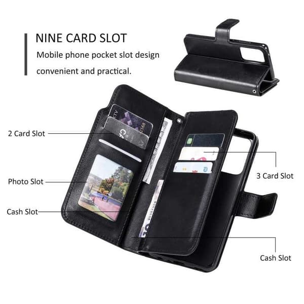 Samsung A71 4G praktisk pung-etui med 12-bakker Array V4