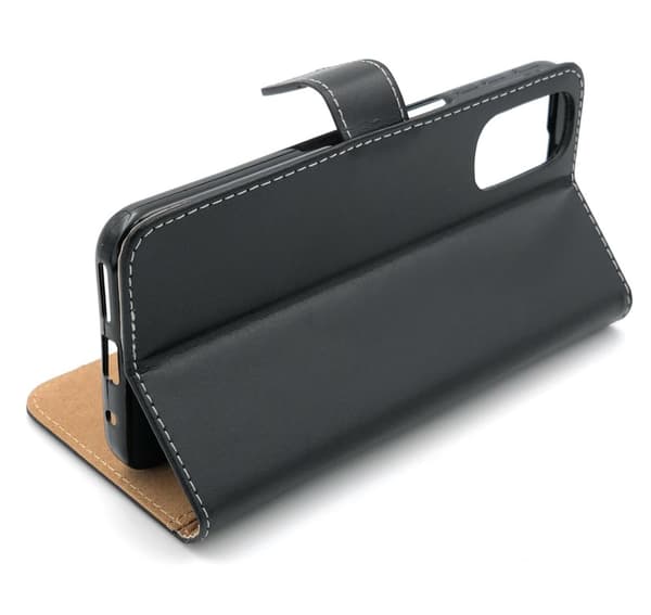 SKALO Moto G31 / G41 Flip Cover m. Pung i Ægte Læder