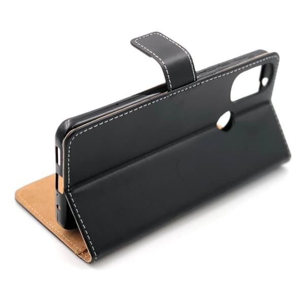 SKALO Moto E20/E30/E40 Plånboksfodral Äkta Skinn