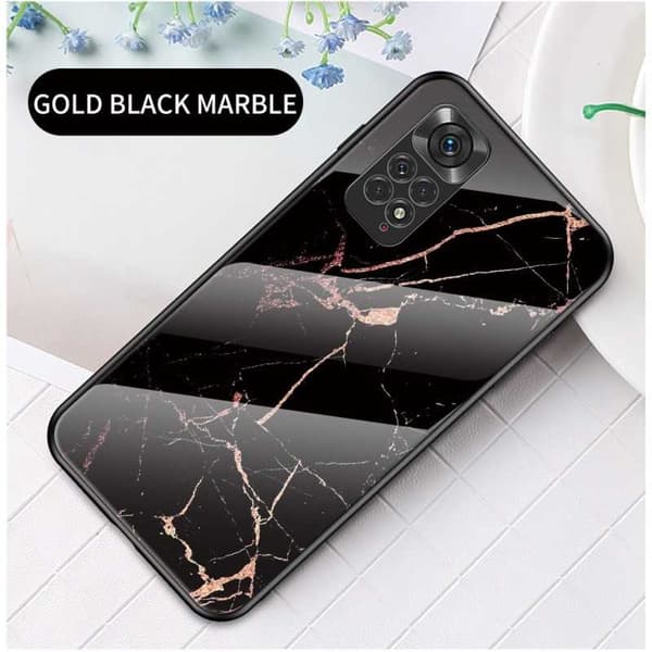 Xiaomi Redmi Note 11 / 11S Marble Shell 9H hærdet glas bagside glas bagside V2